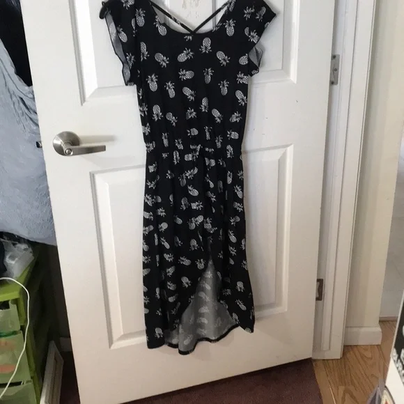 Dresses | Black And White Pineapple Summer Dress With Shorts Underneath | Poshmark Dresses | Black And White Pineapple Summer Dress With Shorts Underneath | Poshmark